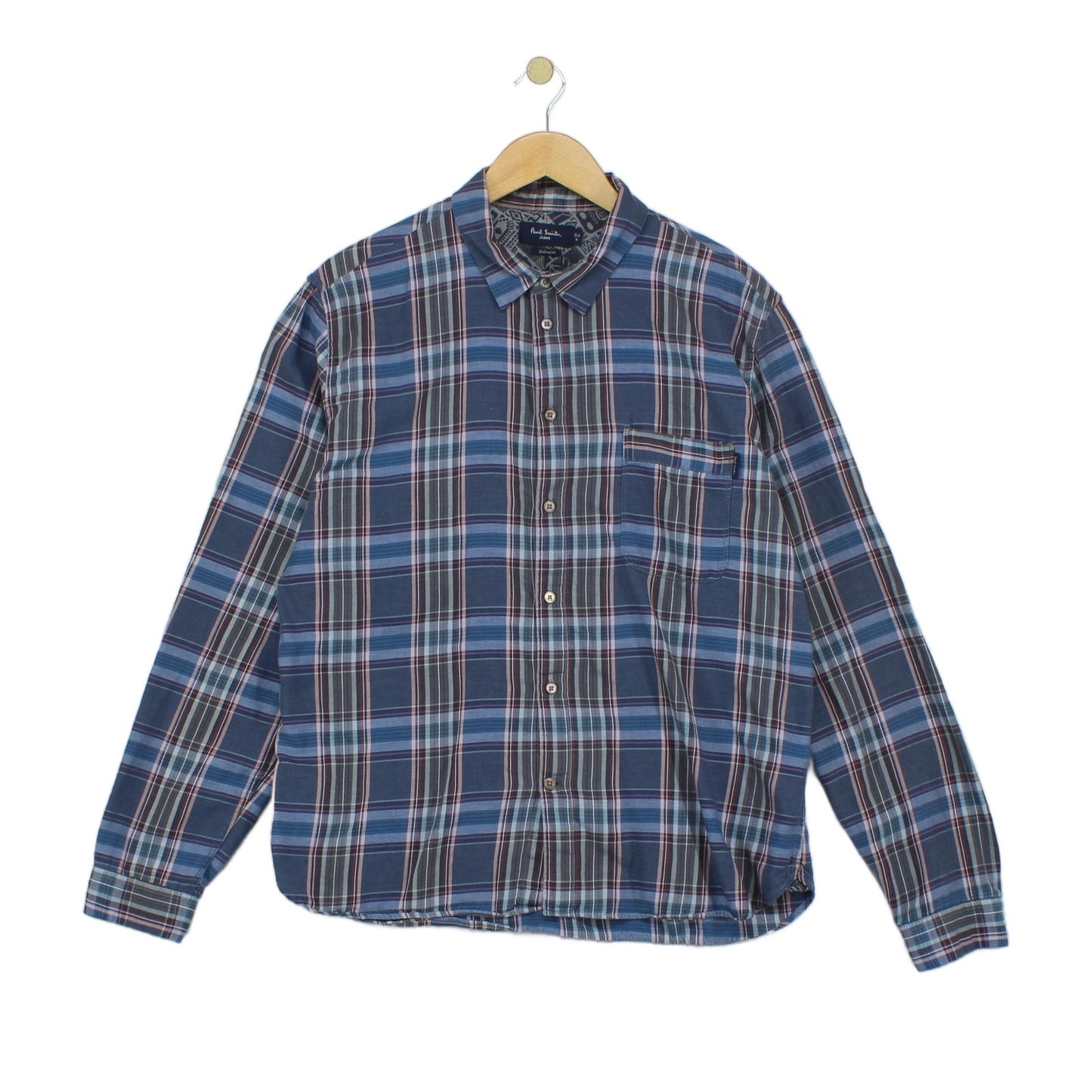 Mens Plaid Shirt Long Sleeve Tailored