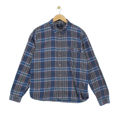 Mens Plaid Shirt Long Sleeve Tailored