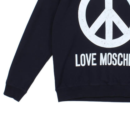 Mens Sweatshirt Peace Sign Crew Neck Printed