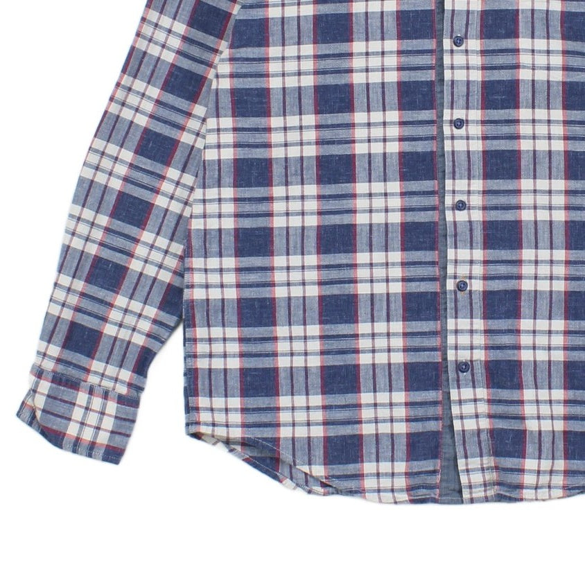 Mens Plaid Shirt Button Up Long Sleeve