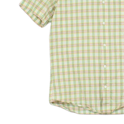 Mens Plaid Shirt Made In Italy Short Sleeve