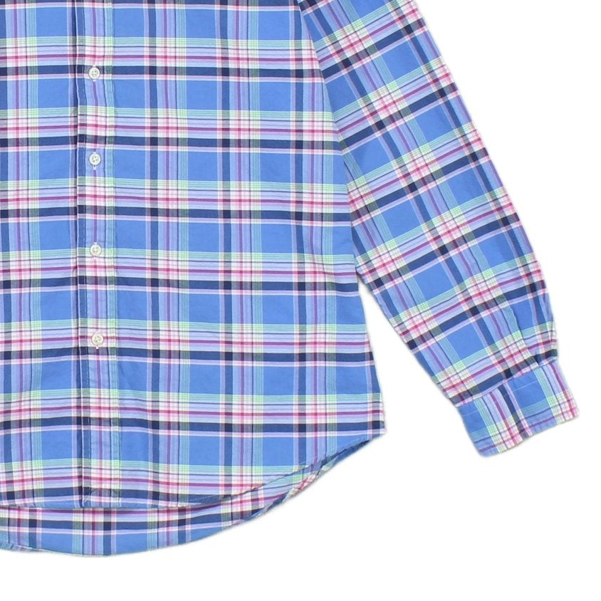 Mens Plaid Shirt Custom Fit Button Down Classic