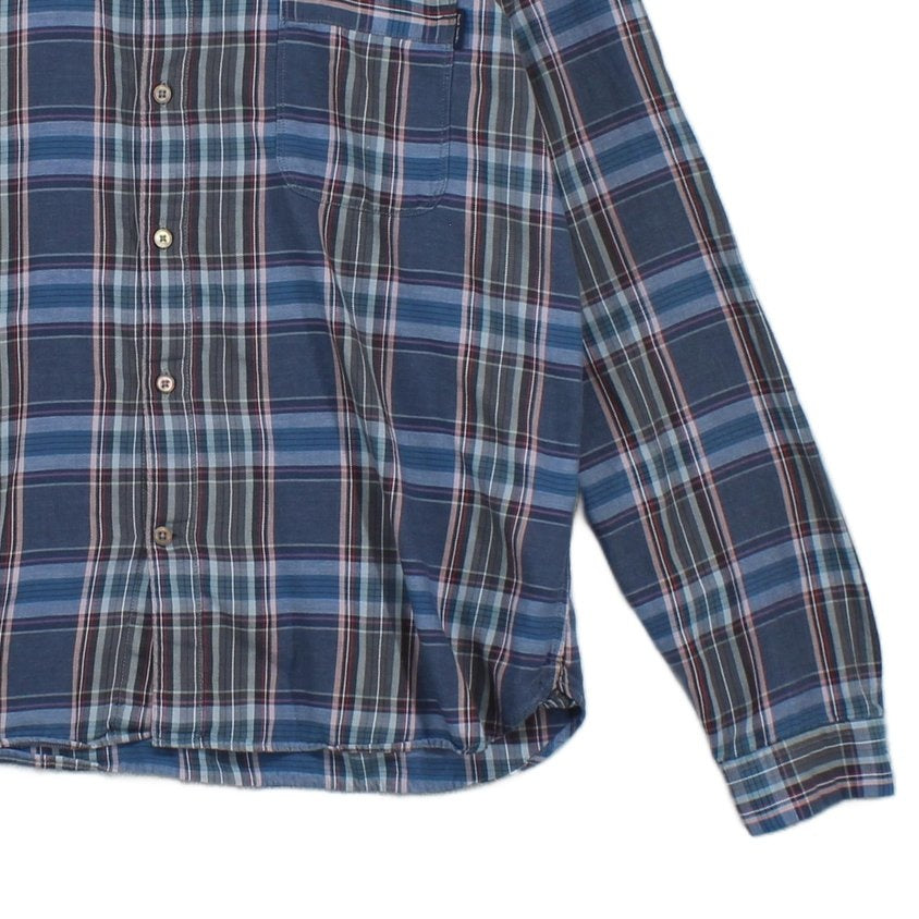 Mens Plaid Shirt Long Sleeve Tailored