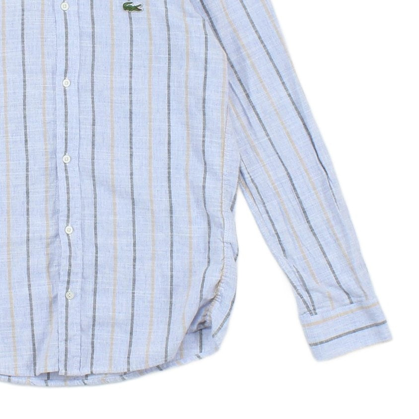Mens Striped Shirt Slim Fit Button Down