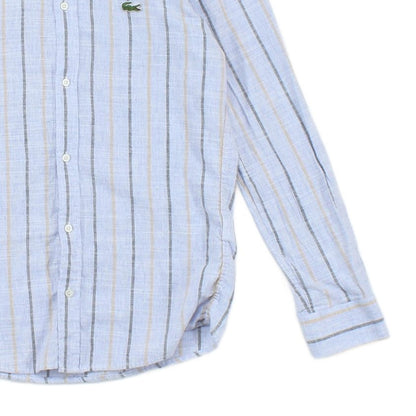 Mens Striped Shirt Slim Fit Button Down