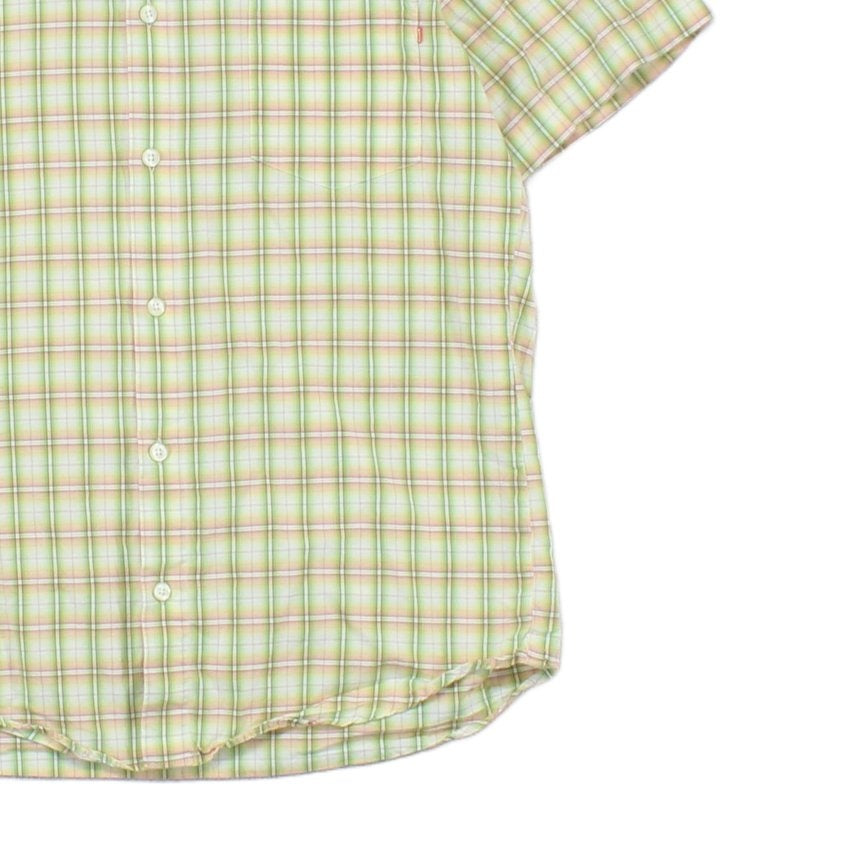 Mens Plaid Shirt Made In Italy Short Sleeve