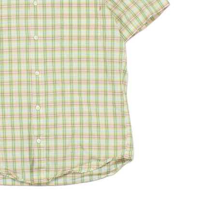 Mens Plaid Shirt Made In Italy Short Sleeve