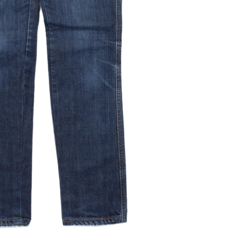 Mens Slim Jim Jeans Zip Fly Denim