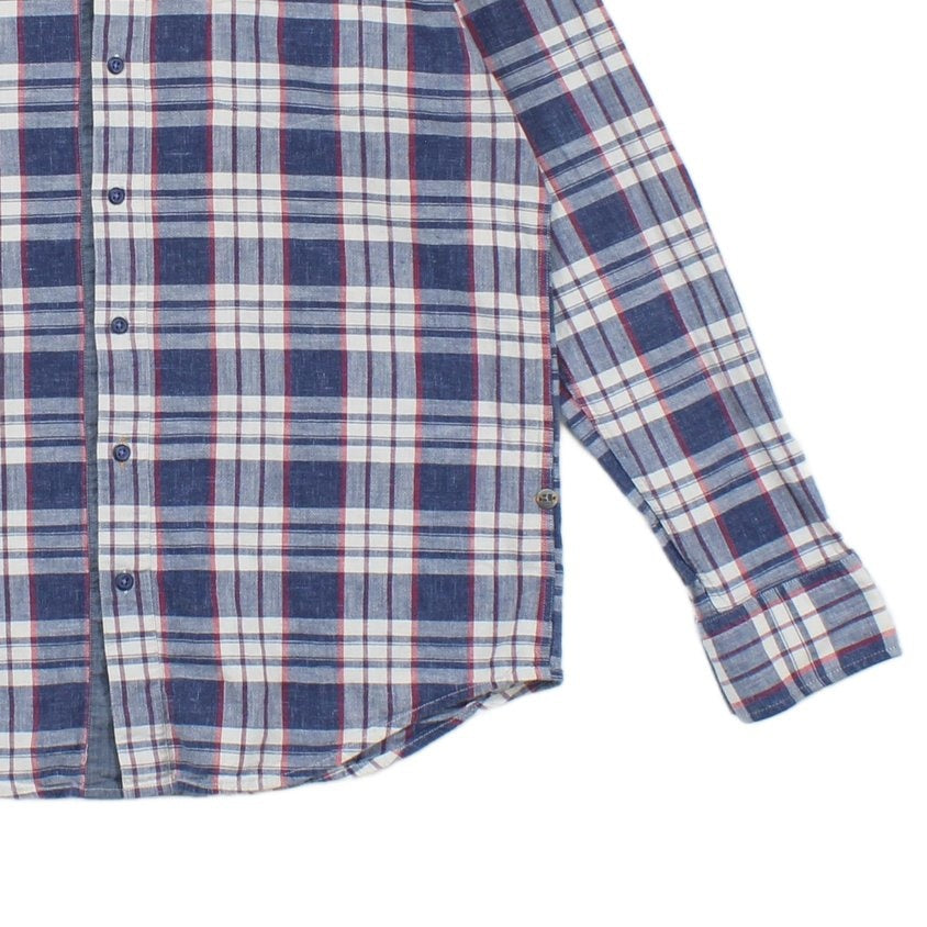 Mens Plaid Shirt Button Up Long Sleeve