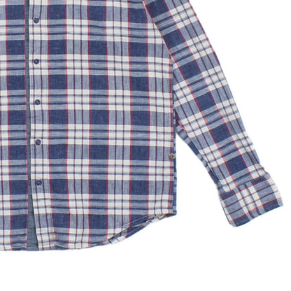 Mens Plaid Shirt Button Up Long Sleeve
