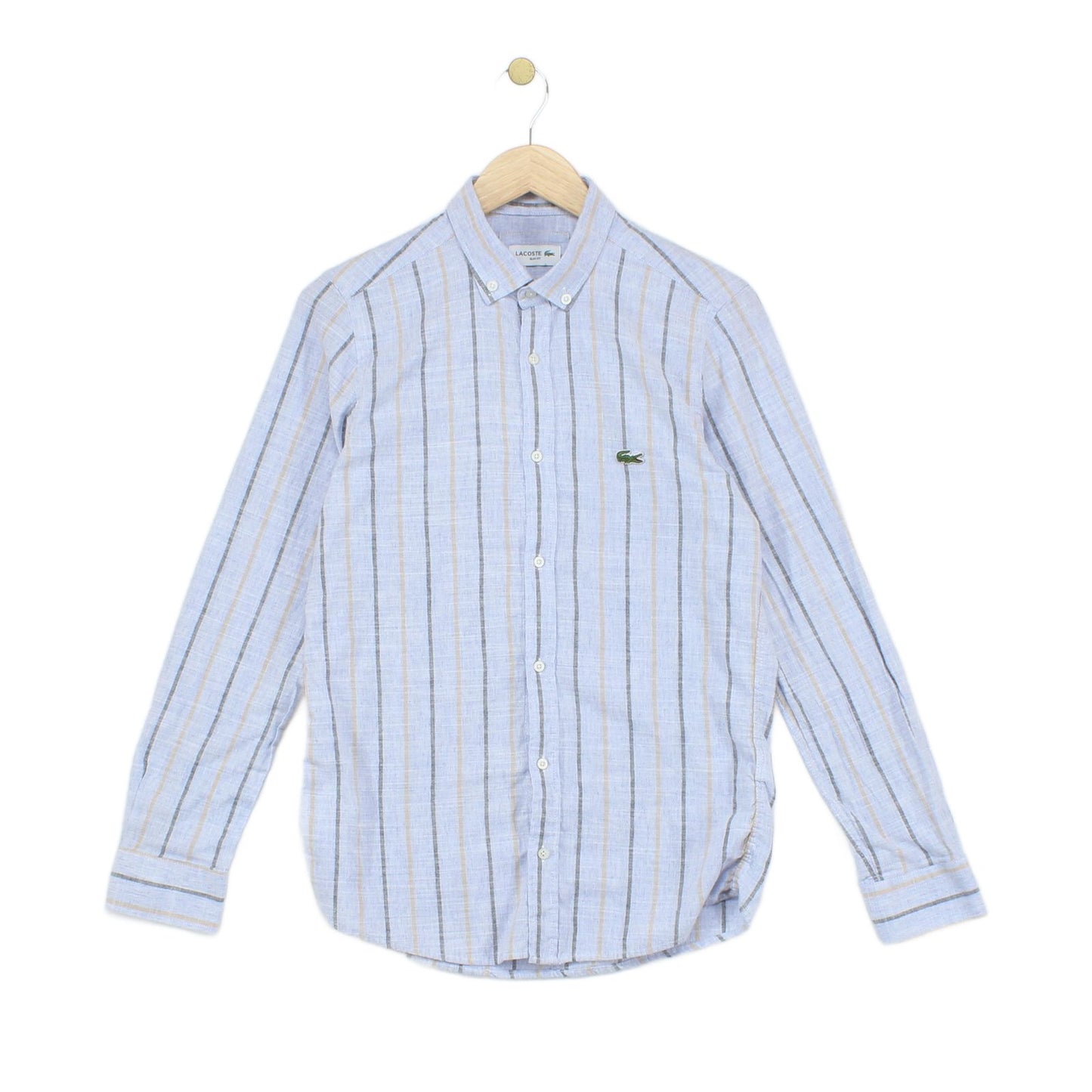 Mens Striped Shirt Slim Fit Button Down