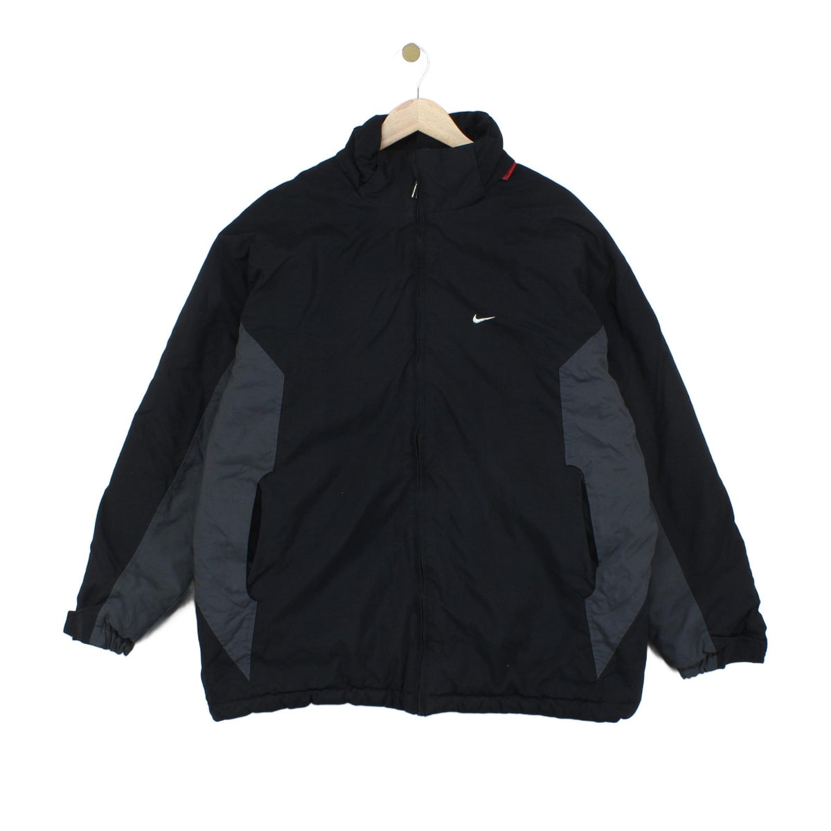 Mens Quilted Jacket Full Zip Two Tone