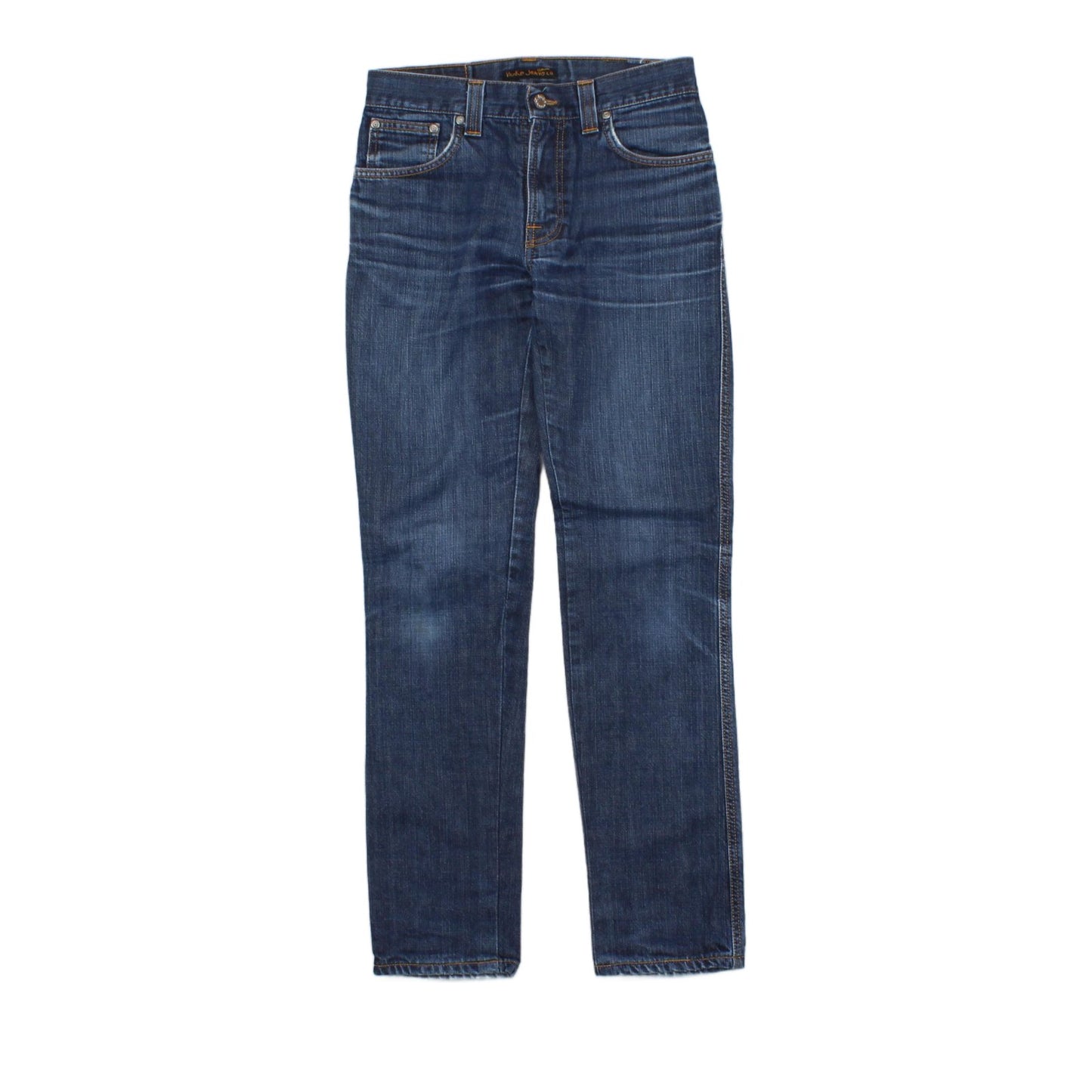 Mens Slim Jim Jeans Zip Fly Denim