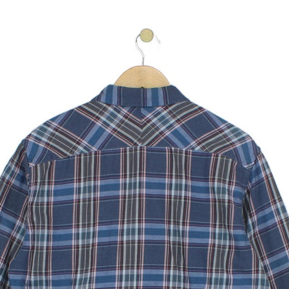 Mens Plaid Shirt Long Sleeve Tailored