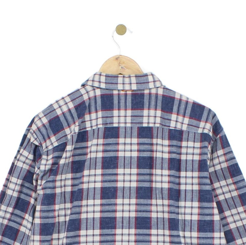 Mens Plaid Shirt Button Up Long Sleeve