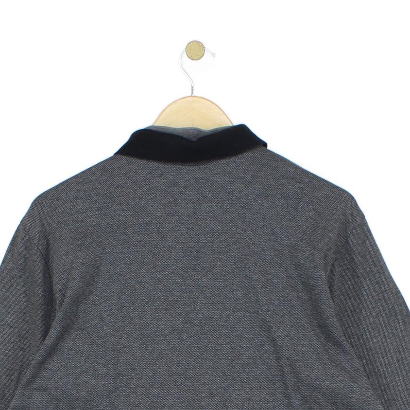 Mens Polo Shirt Stretch Long Sleeve Classic