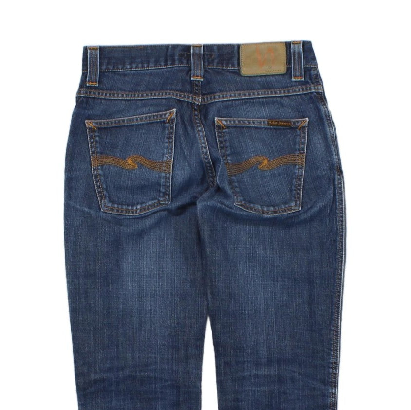 Mens Slim Jim Jeans Zip Fly Denim