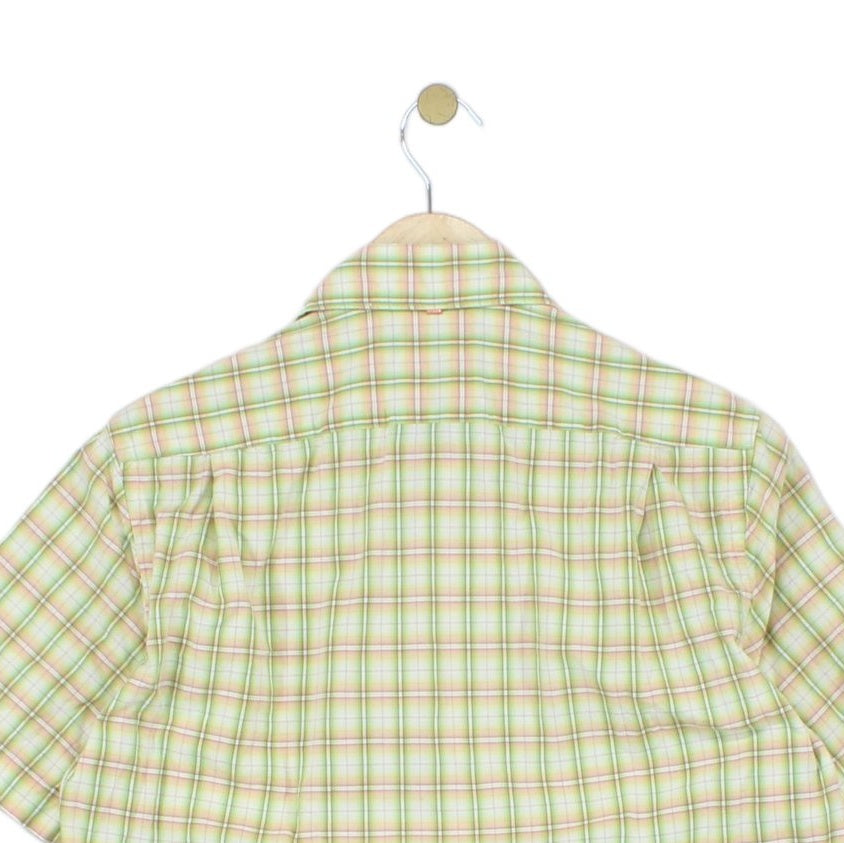 Mens Plaid Shirt Made In Italy Short Sleeve