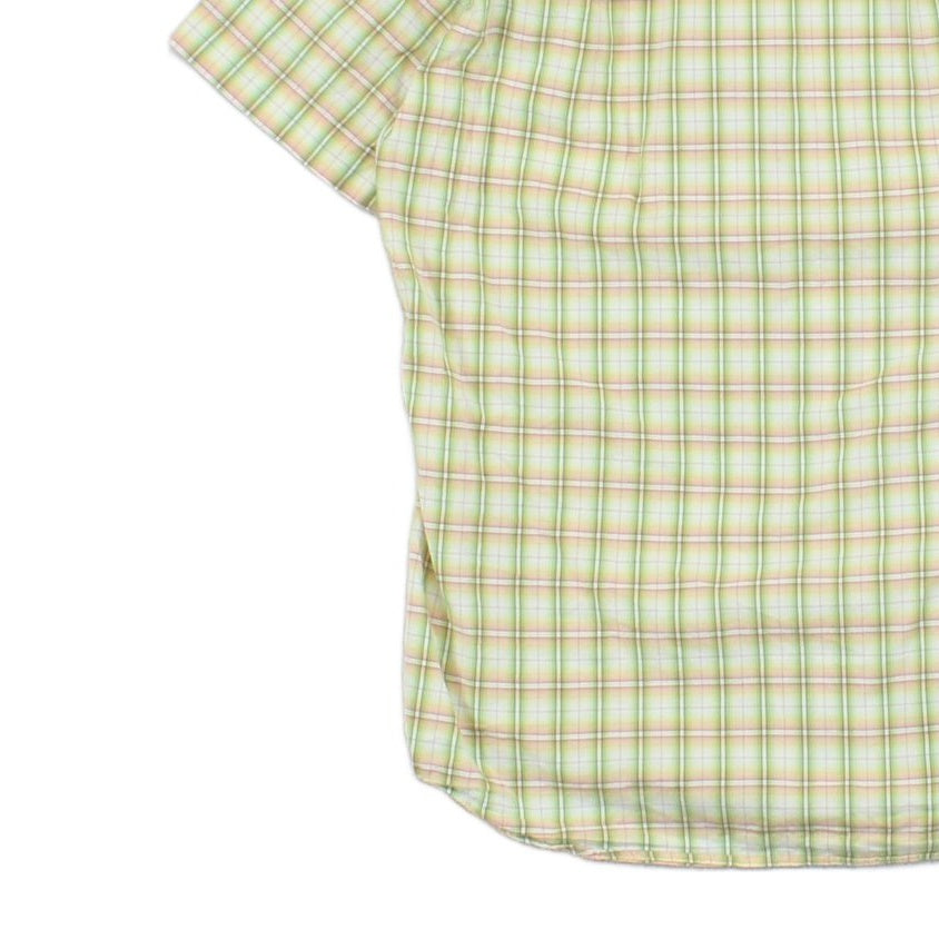 Mens Plaid Shirt Made In Italy Short Sleeve