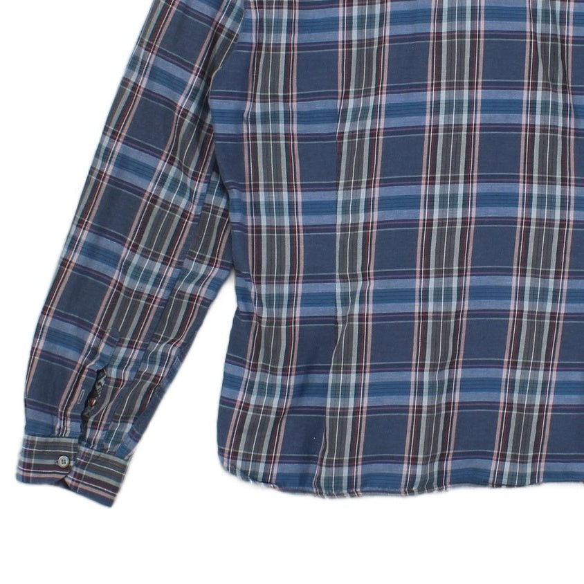 Mens Plaid Shirt Long Sleeve Tailored