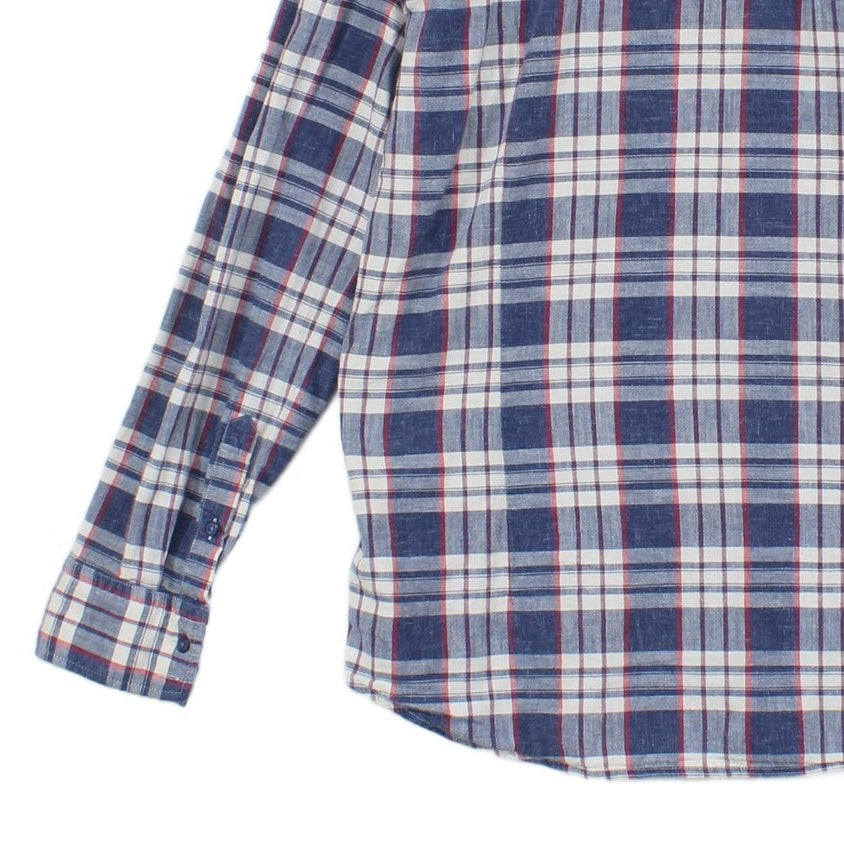 Mens Plaid Shirt Button Up Long Sleeve