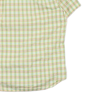Mens Plaid Shirt Made In Italy Short Sleeve