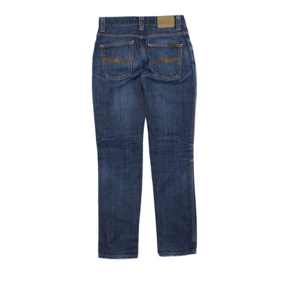 Mens Slim Jim Jeans Zip Fly Denim