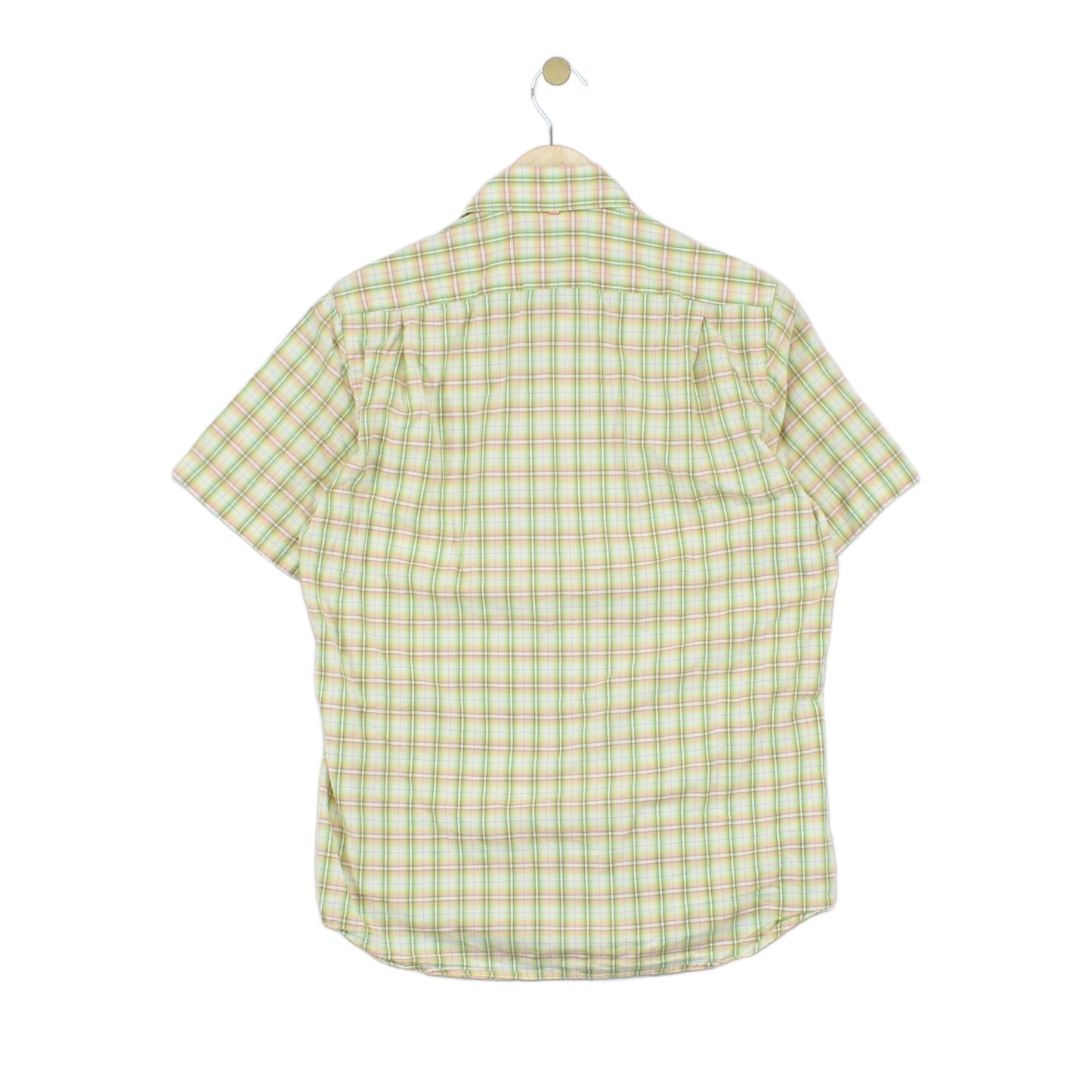 Mens Plaid Shirt Made In Italy Short Sleeve