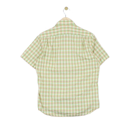 Mens Plaid Shirt Made In Italy Short Sleeve
