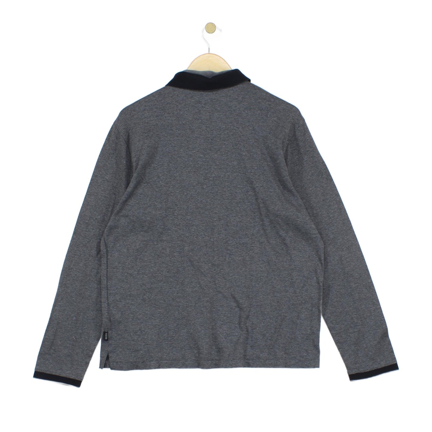 Mens Polo Shirt Stretch Long Sleeve Classic