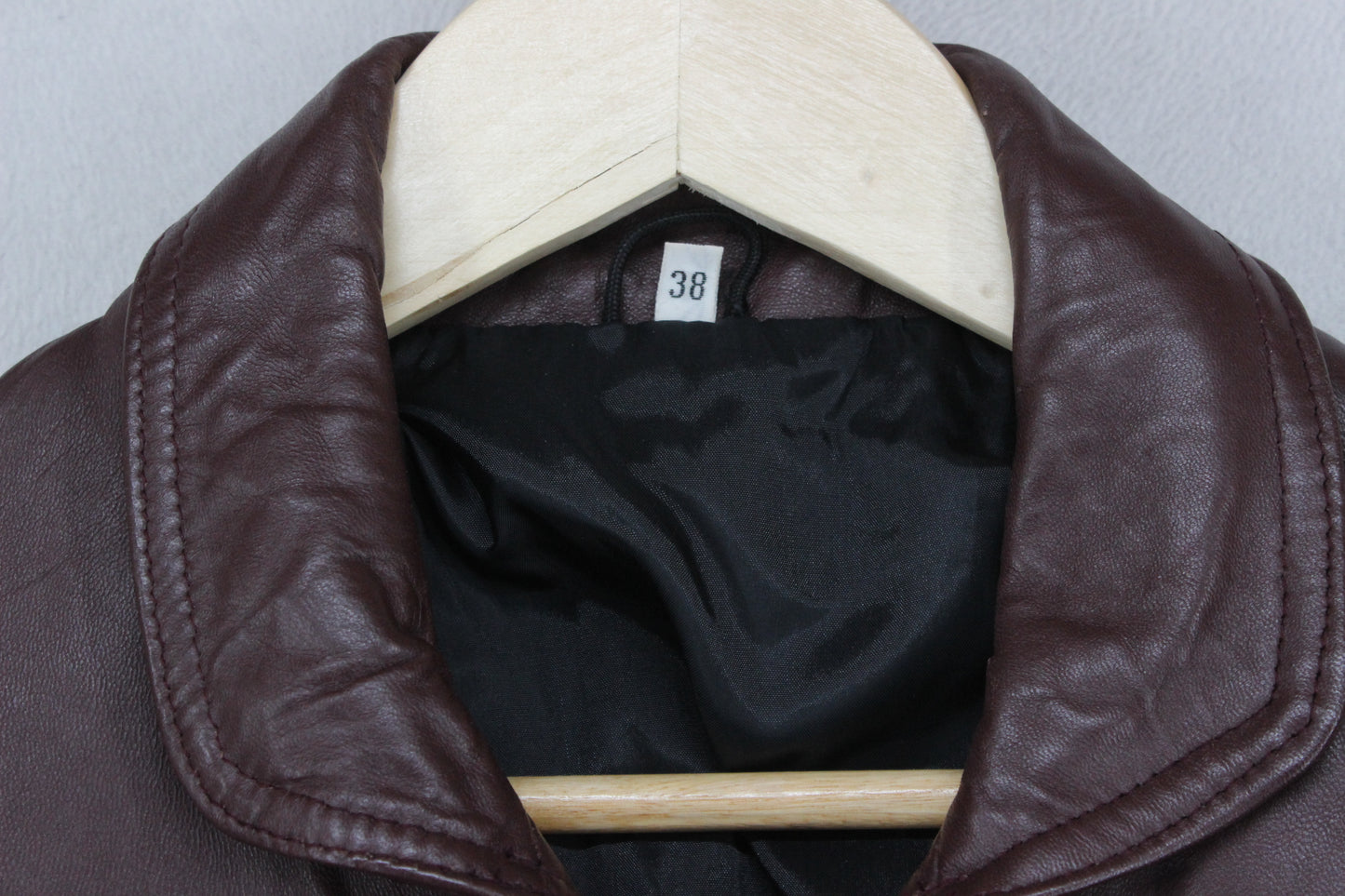 Mens Leather Jacket Full Zip Outerwear
