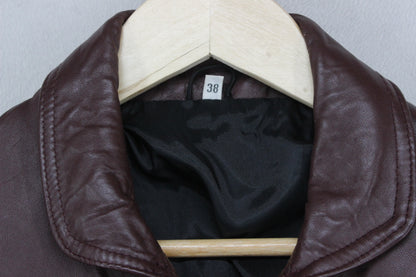 Mens Leather Jacket Full Zip Outerwear