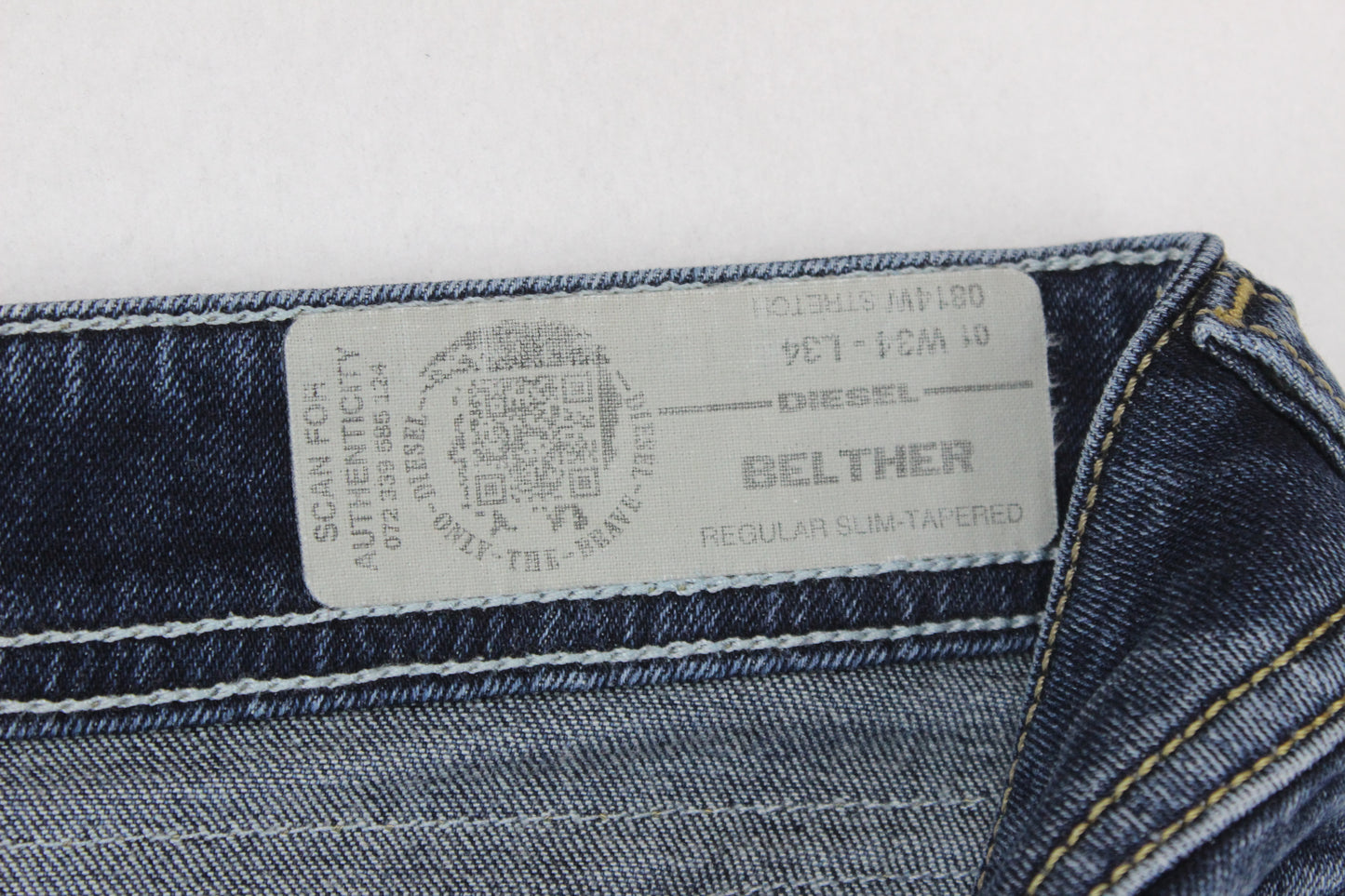 Mens Belther Jeans Slim Tapered Denim