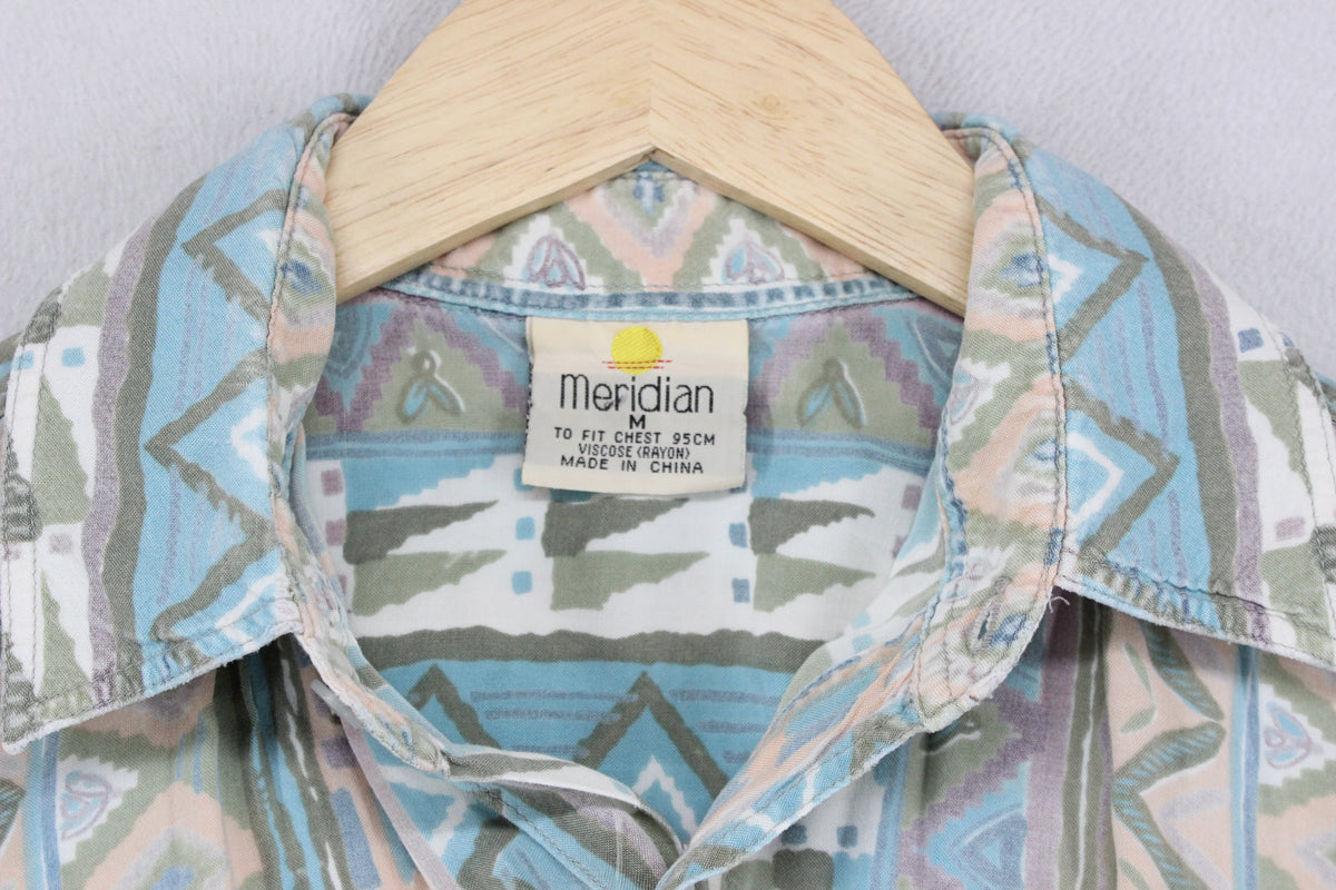 Mens Viscose Patterned Shirt Short Sleeve