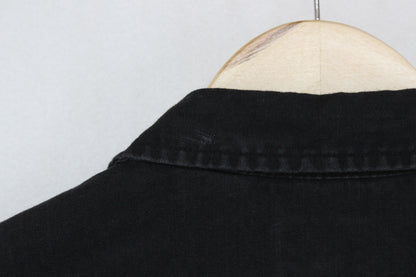 Mens Denim Shirt Pearl Snap Long Sleeve Button Up