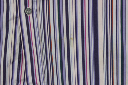 Mens Striped Shirt Made In Italy Long Sleeve Cotton