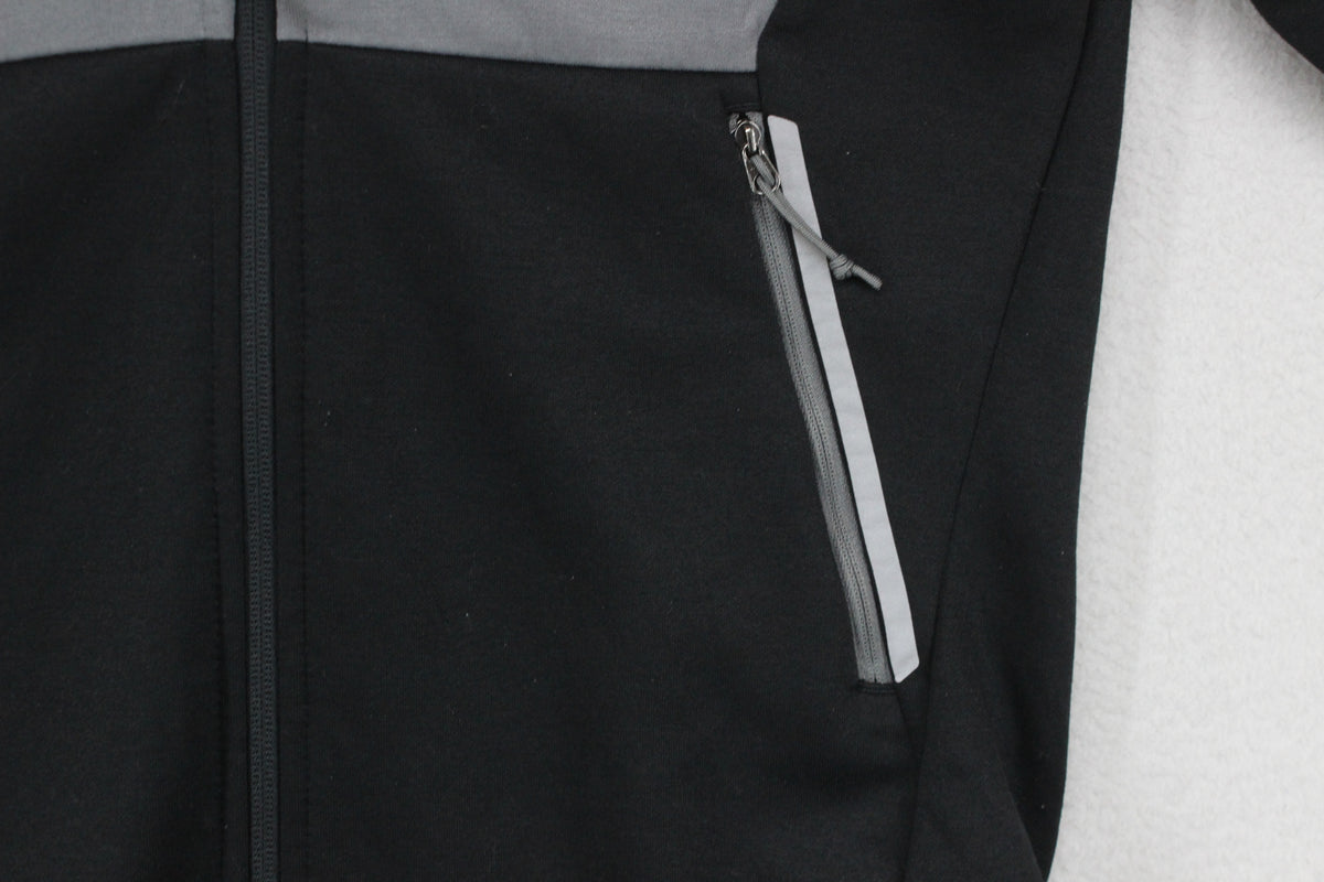 Mens Fleece Hoodie Full Zip Two Tone Outdoor