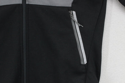 Mens Fleece Hoodie Full Zip Two Tone Outdoor