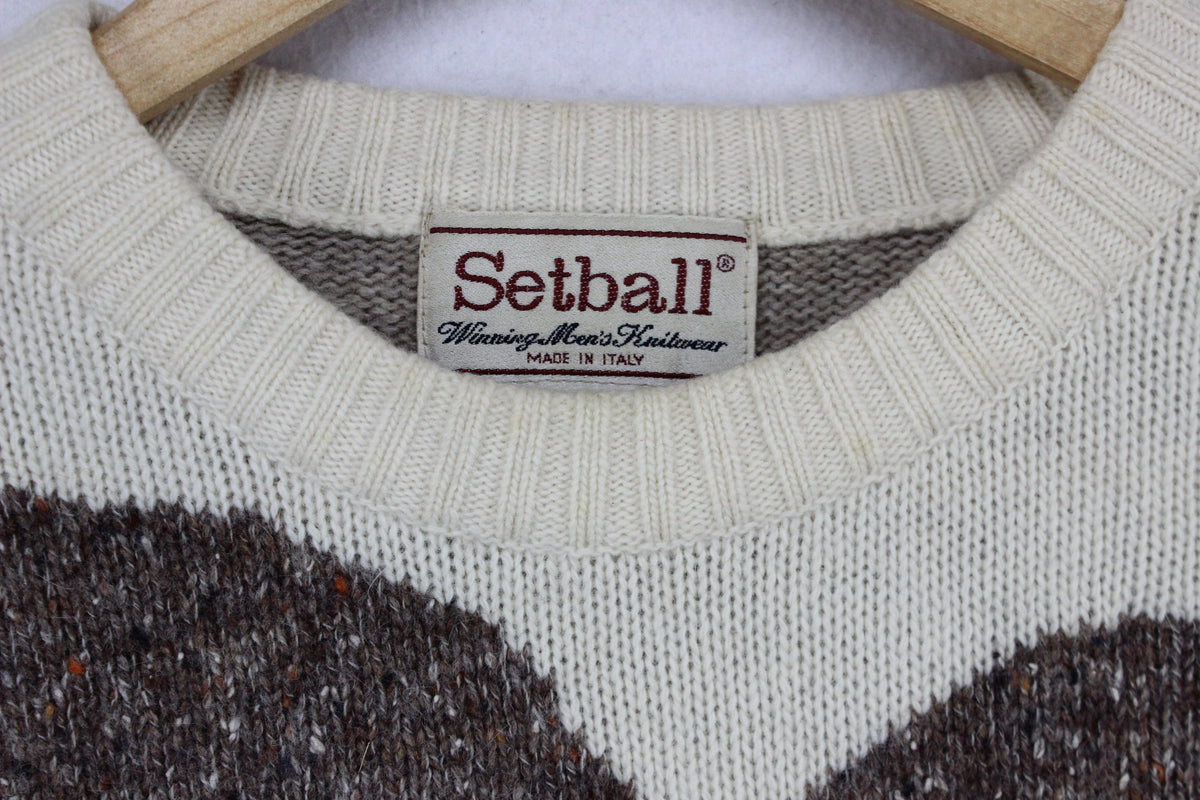 Mens Jumper Made In Italy Pattern Knit Wool