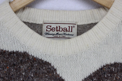 Mens Jumper Made In Italy Pattern Knit Wool