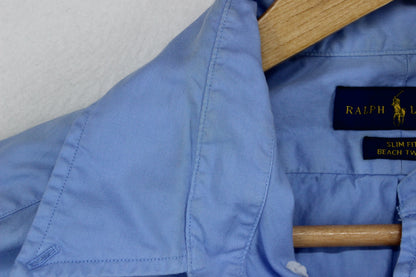 Mens Shirt Button Up Long Sleeve Slim Fit