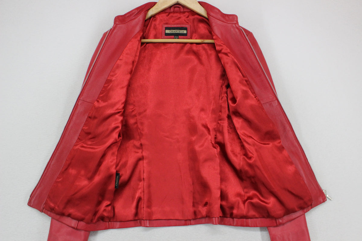 Womens Leather Jacket Full Zip
