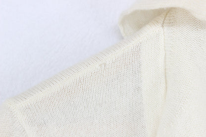 Womens Cashmere Cardigan Ruffle Long Sleeve Knit