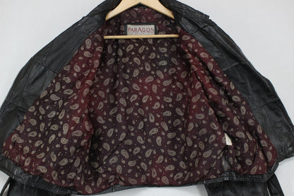 Womens Leather Jacket Biker Motorcycle