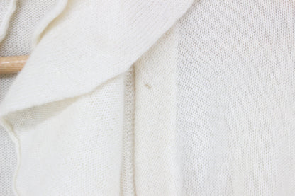 Womens Cashmere Cardigan Ruffle Long Sleeve Knit