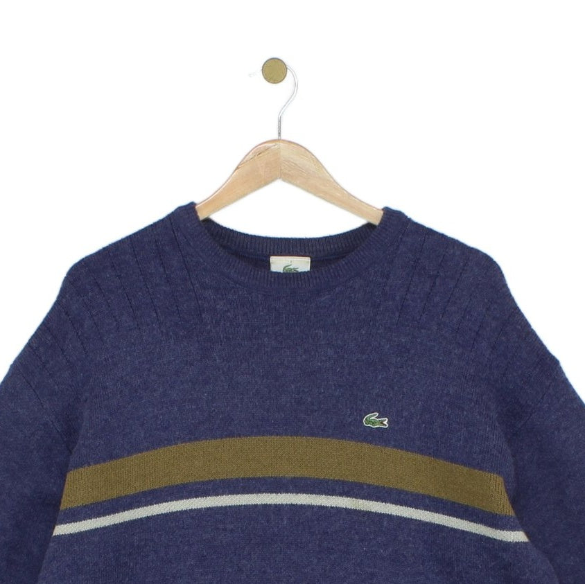Mens Jumper Crew Neck Stripe Logo