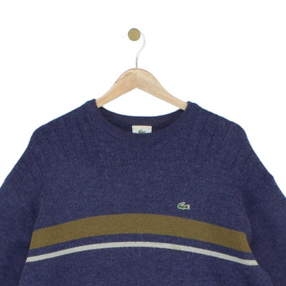 Mens Jumper Crew Neck Stripe Logo