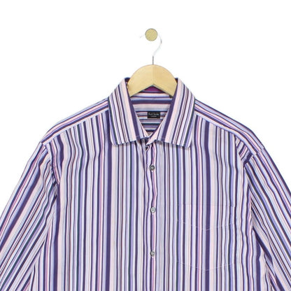 Mens Striped Shirt Made In Italy Long Sleeve Cotton