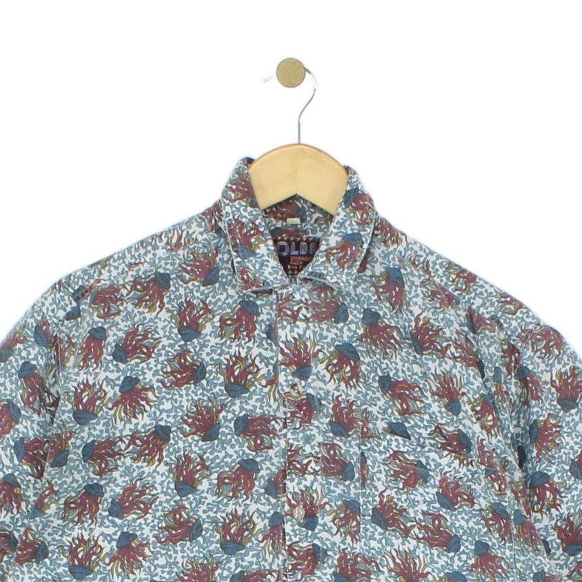 Mens Abstract Shirt Short Sleeve Short