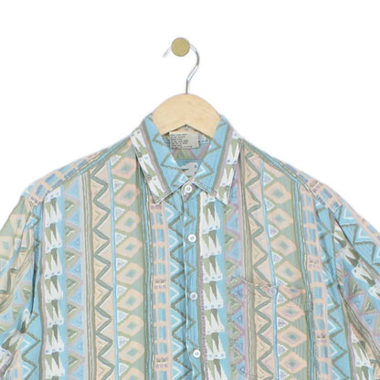 Mens Viscose Patterned Shirt Short Sleeve